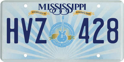 MS license plate HVZ428