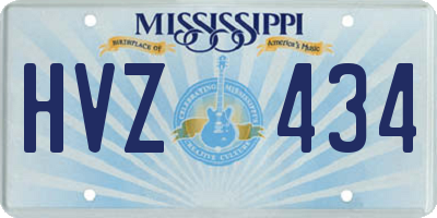 MS license plate HVZ434