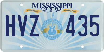 MS license plate HVZ435