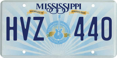 MS license plate HVZ440