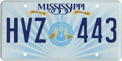 MS license plate HVZ443