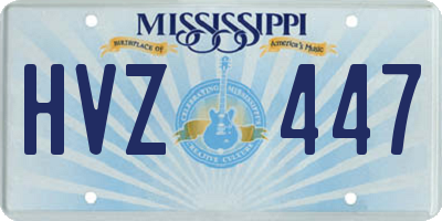 MS license plate HVZ447