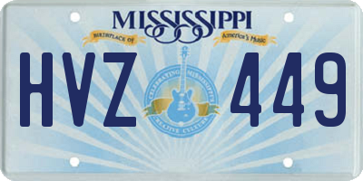 MS license plate HVZ449