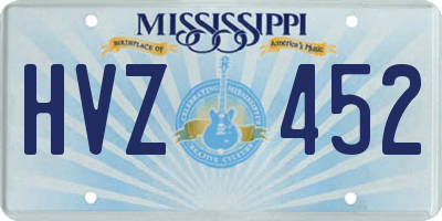 MS license plate HVZ452