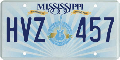 MS license plate HVZ457