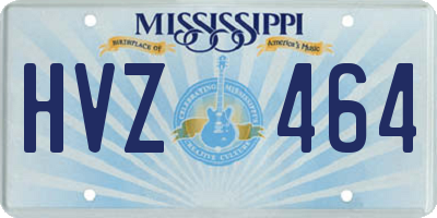 MS license plate HVZ464