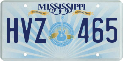 MS license plate HVZ465