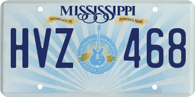 MS license plate HVZ468
