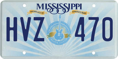 MS license plate HVZ470