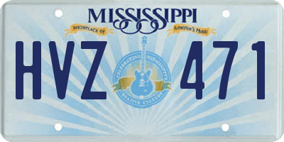 MS license plate HVZ471