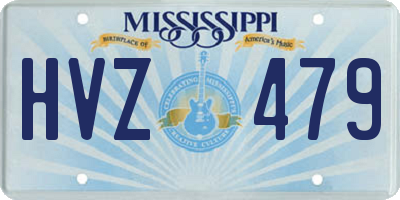 MS license plate HVZ479