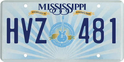MS license plate HVZ481