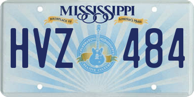 MS license plate HVZ484