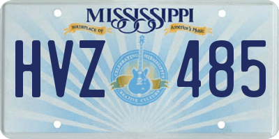 MS license plate HVZ485