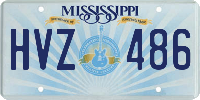 MS license plate HVZ486