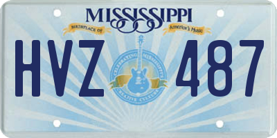 MS license plate HVZ487