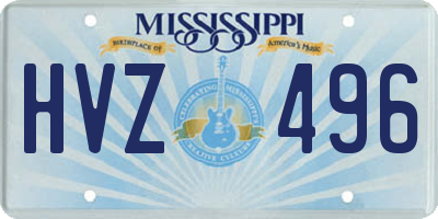 MS license plate HVZ496