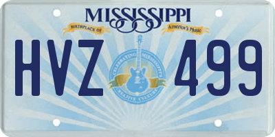 MS license plate HVZ499