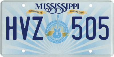 MS license plate HVZ505