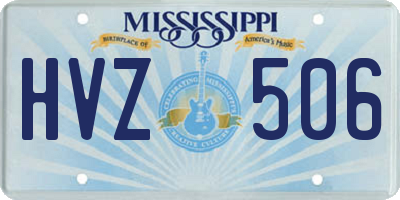 MS license plate HVZ506