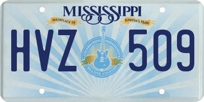 MS license plate HVZ509