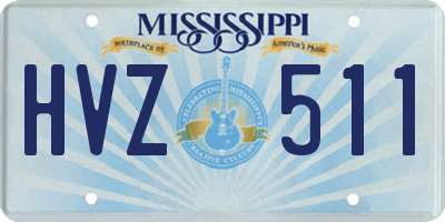 MS license plate HVZ511