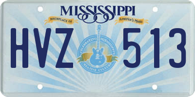 MS license plate HVZ513