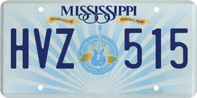 MS license plate HVZ515