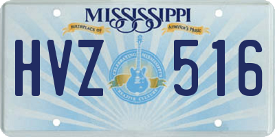 MS license plate HVZ516