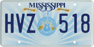 MS license plate HVZ518