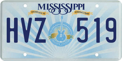 MS license plate HVZ519