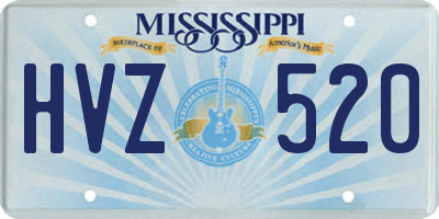 MS license plate HVZ520
