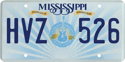 MS license plate HVZ526
