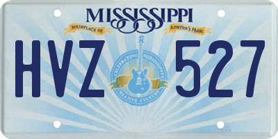 MS license plate HVZ527