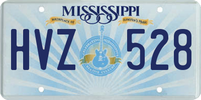 MS license plate HVZ528