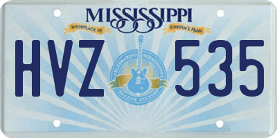 MS license plate HVZ535