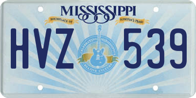 MS license plate HVZ539