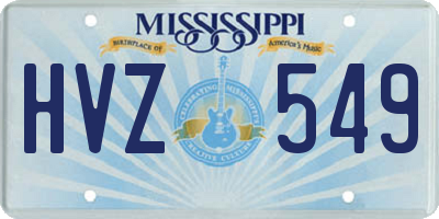 MS license plate HVZ549