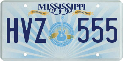 MS license plate HVZ555