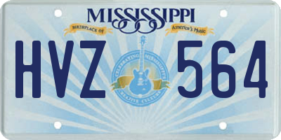 MS license plate HVZ564