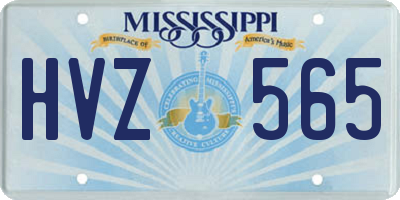 MS license plate HVZ565