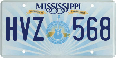 MS license plate HVZ568