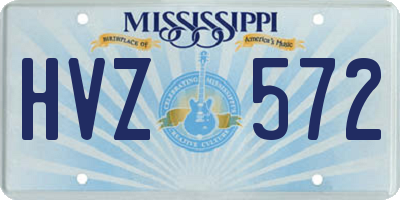 MS license plate HVZ572