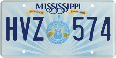 MS license plate HVZ574