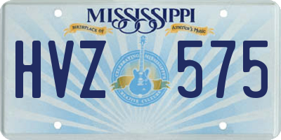 MS license plate HVZ575