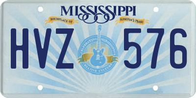 MS license plate HVZ576