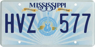 MS license plate HVZ577