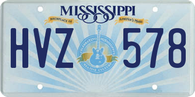 MS license plate HVZ578