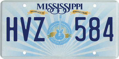 MS license plate HVZ584