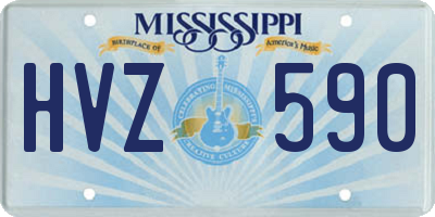 MS license plate HVZ590